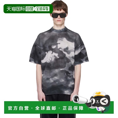 香港直邮AMIRI 男士 灰色 Camo Oversized T恤 AMTOKN1016G