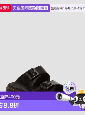 自营欧洲直邮DrMartens马丁大夫 Josef男女通用黑色皮革扣带凉鞋
