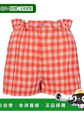 【99新未使用】香港直邮Miu Miu 休闲裤格纹短裤 MP15366J1