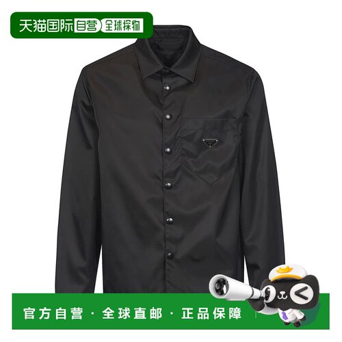 香港直邮PRADA 男士衬衫 SC5141WQ8S202F0002 CO 黑色 Black Shir