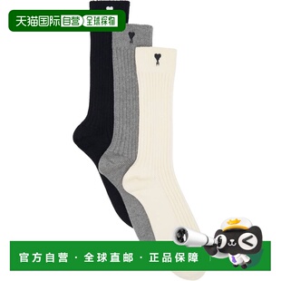 三双装 多色 Ami 香港直邮Ami Coeur 男士 中筒袜 Paris