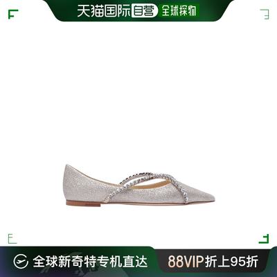 香港直邮Jimmy Choo 水晶链饰尖头浅口平底鞋 GENEVIFLATGJV231