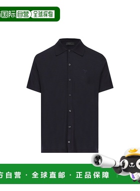 香港直邮Prada 普拉达 男士 蓝色衬衫 UMG38216EO