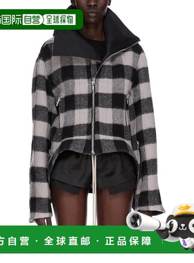 香港直邮Rick Owens Lilies 瑞克 欧文斯 女士 Exploder 格纹羊毛