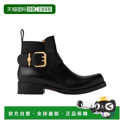 香港直邮versace范思哲Orlando男士靴子皮靴男靴 【付后1h可退】