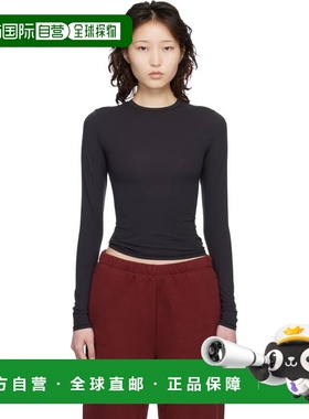1h可退 香港直邮SKIMS 女士 黑色 Fits Everybody 长袖 T 恤 TPLS