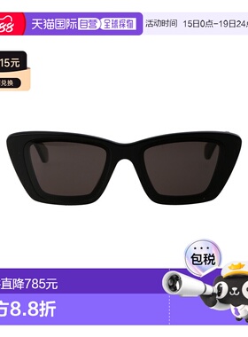 1h可退 香港直邮alaia 女士 00 全黑灰色醋纤太阳眼镜 AA0070S1