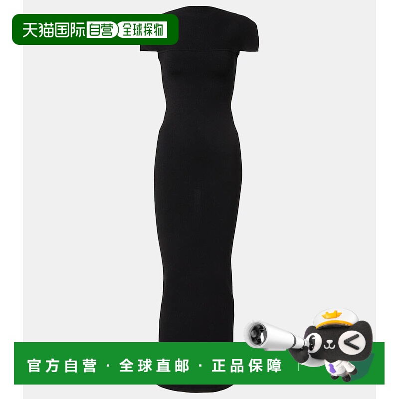1h可退 香港直邮KHAITE 女士 Basile 针织长款连衣裙 black黑色