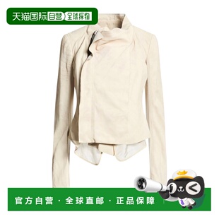 女士 香港直邮rick 欧文斯 瑞克 皮革夹克 owens