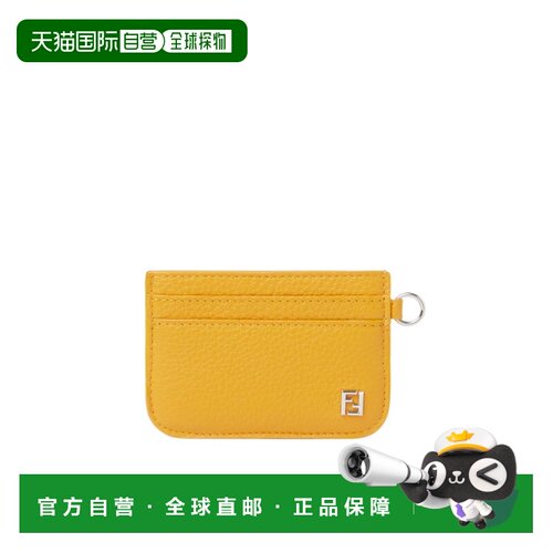 香港直邮FENDI 女士钱包 8M0592B089F0VNL AW2026 黄色 FF 卡包