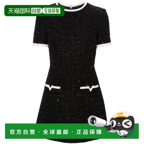 1h可退 香港直邮VALENTINO 女士连衣裙 4B3VA7F08C8YGH SS2024 黑