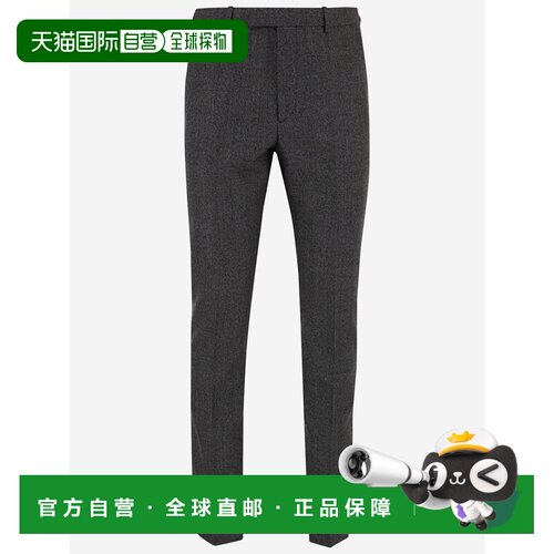 1h可退 香港直邮GUCCI 男士休闲裤 850333Z7AXC1070 CO 灰色 羊毛