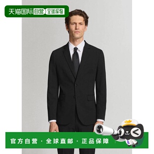 自营欧洲直邮MANGO Par&iacute;s男士黑色聚酯纤维修身西服西装