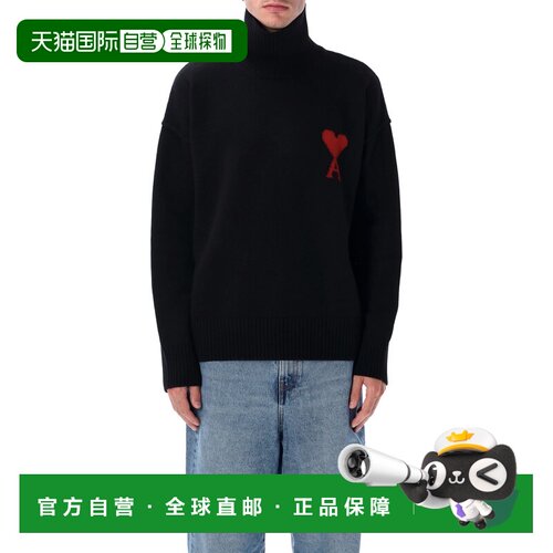 香港直邮Ami Paris 男士 Ami Ami de Coeur 巴黎羊毛高领上衣 UKS
