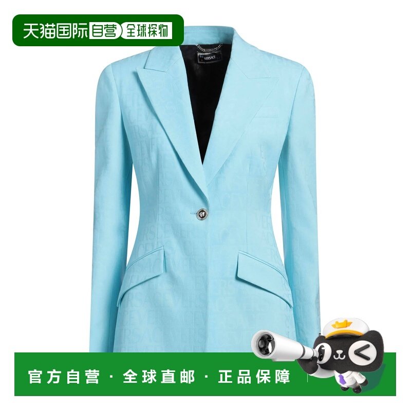1h可退 香港直邮versace 范思哲 女士 西装外套 blue蓝色 舒适时,女装/女士精品,西装,淘宝优惠券,粉丝福利购,淘宝优惠卷