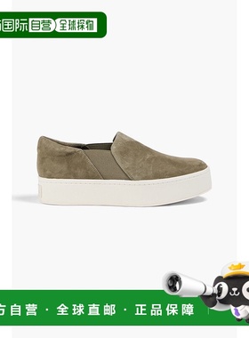 香港直邮VINCE 女士 Warren 绒面革防水台运动鞋 E5967K1318OLIVE