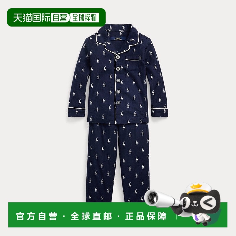 自营欧洲直邮RalphLauren拉夫劳伦 Polo Pony 拉绒斜纹睡衣