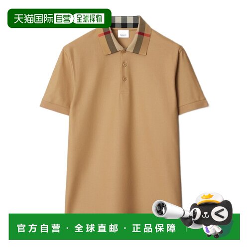 1h可退 香港直邮BURBERRY 男士T恤 80959241 CO 花色 棉质短袖Pol