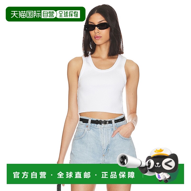 1h可退 香港直邮AGOLDE 女士 短款深红花背心 A72251260 white白