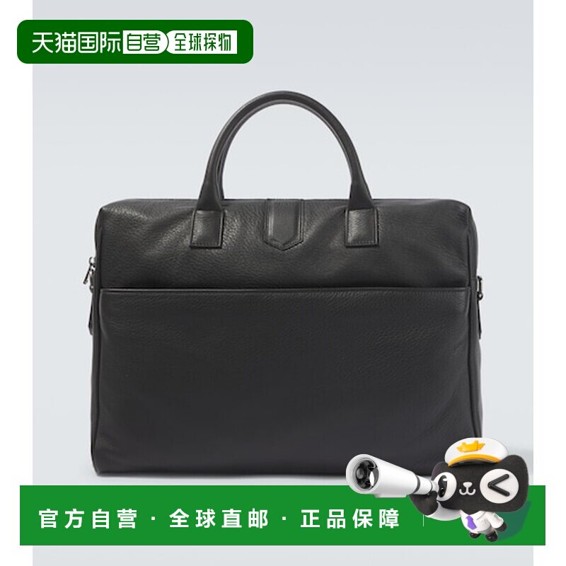 香港直邮Canali 康钠丽 男士 皮革公文包 black黑色 舒适时尚