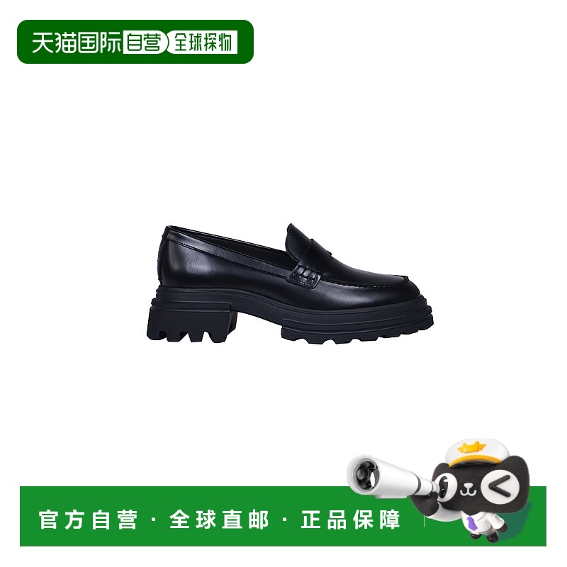 1h可退 欧洲直邮HOGAN 女皮革厚底中跟脚蹬百搭舒适乐福鞋