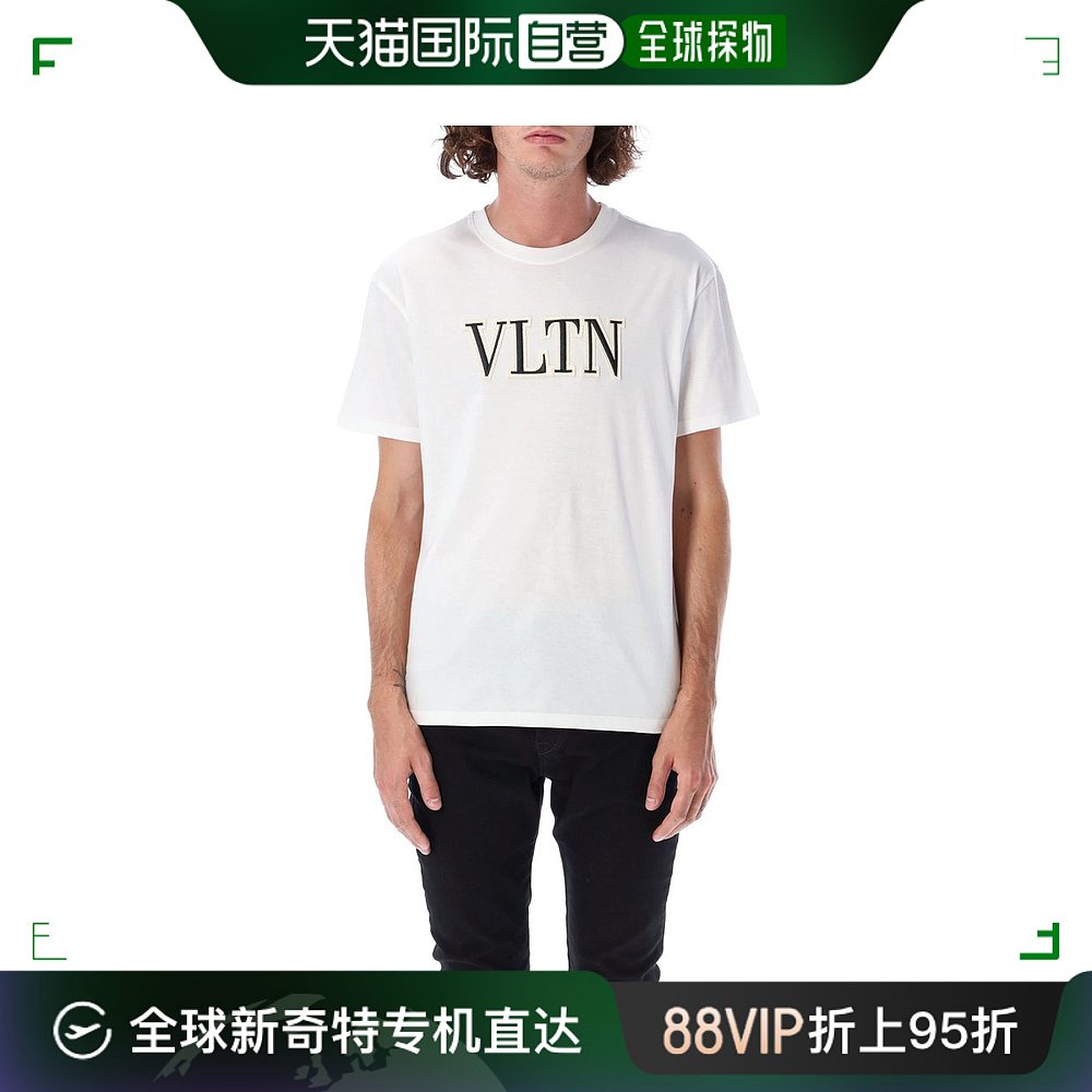 【99新未使用】香港直邮Valentino 华伦天奴 男士 VLTN 徽标刺绣 男装 T恤 原图主图