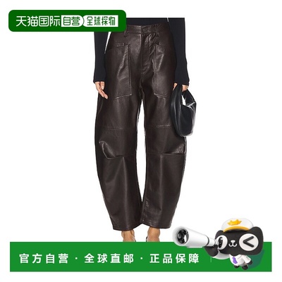 香港直邮NILI LOTAN 女士 Shon 皮革阔腿裤休闲裤 12826L174裤子