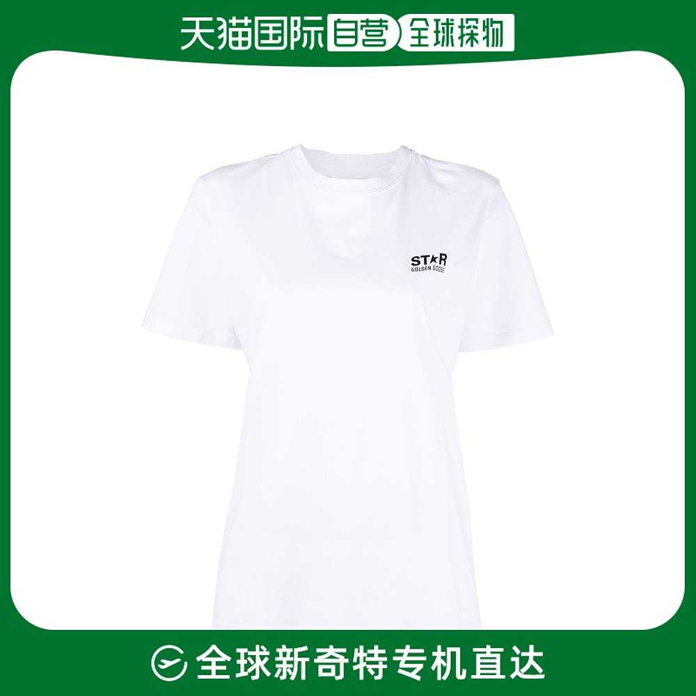 香港直邮GOLDEN GOOSE 女士Goose and Polos 金色T恤白色T恤