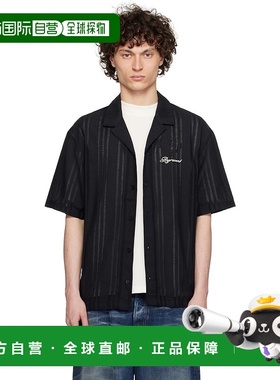 香港直邮Represent 男士 黑色刺绣衬衫 MLM2967 black黑色 舒适时
