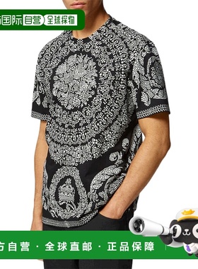 香港直邮Versace BAROCCO SILHOUETTE 男装短袖T恤10089691A06408
