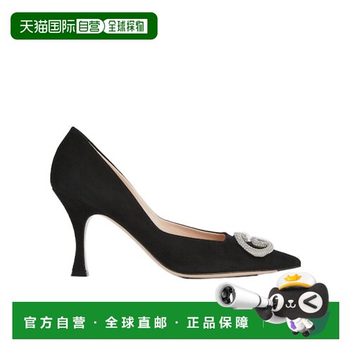 Gucci 饰有水晶互扣式G字图案高跟鞋 852995C2000【付后1h可退】