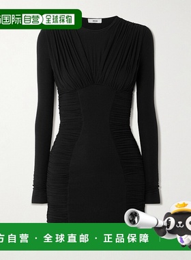 1h可退 香港直邮AGOLDE 女士 Abbi 褶皱弹力莱赛尔纤维迷你连衣裙