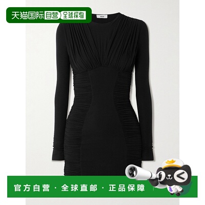 1h可退 香港直邮AGOLDE 女士 Abbi 褶皱弹力莱赛尔纤维迷你连衣裙