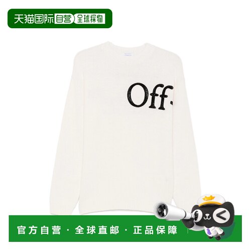 香港直邮off-white 女士 米白色黑色毛线衫 2FE00533TW221