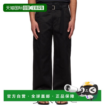 1h可退 香港直邮Sacai 男士 黑色 Cotton Chino & Nylon Twill 工