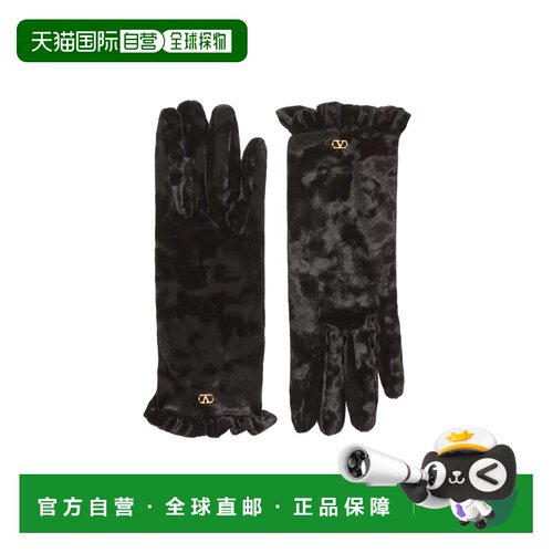 1h可退 香港直邮VALENTINO 女士手套 WGD00HLKBN06 SS2026 黑色 V