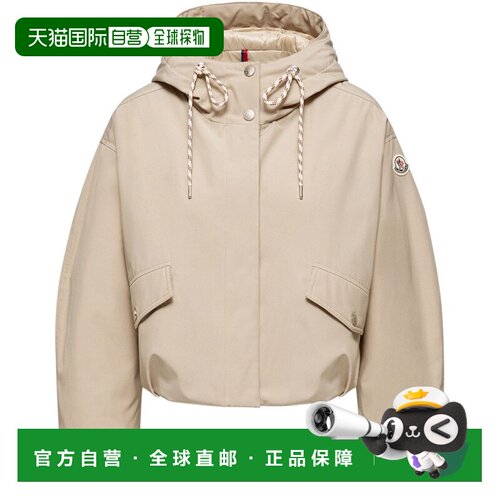 自营欧洲直邮MONCLER盟可睐 Eucalyptus女士米色短款休闲夹克长袖