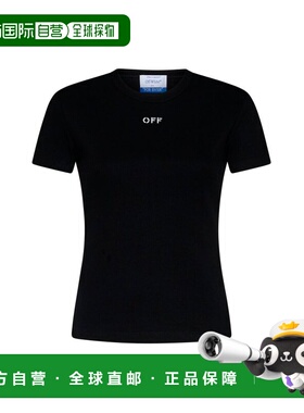 1h可退 香港直邮off-white 女士 黑色 Off Stamp Rib Basic T 恤