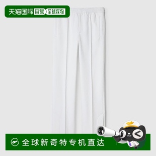 GG提花長(zhǎng)褲 歐洲直郵Gucci古馳男士 織帶條紋 新款 白色