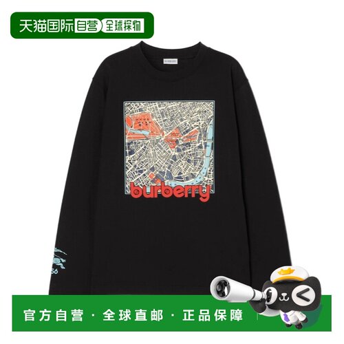 Burberry 伦敦地图长袖T恤 81346691男装纯棉 【付后1h可退】