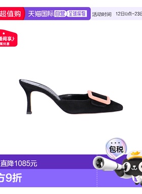 香港直邮MANOLO BLAHNIK 莫罗 伯拉尼克 女士 黑色凉鞋 223152900
