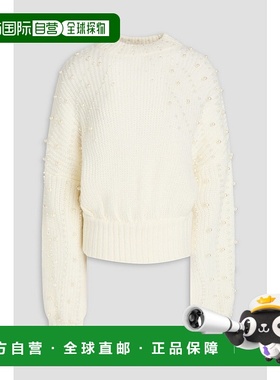 香港直邮FARM RIO 女士 人造珍珠饰罗纹针织毛衣 315185OFFWHITE