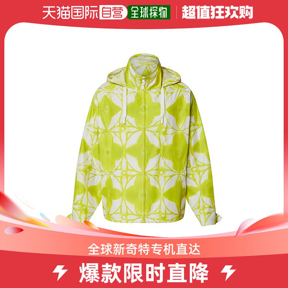 欧洲直邮lv/路易威登 23新款 shibori系列 男士绿色尼龙扎染风衣