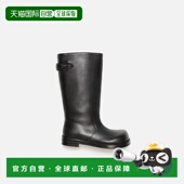 自营欧洲直邮Acnes Studios 女士黑色牛皮圆头高筒靴