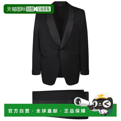 香港直邮TOM FORD 男士西服套装 2ESHG1WMS01NAA SS2026 黑色