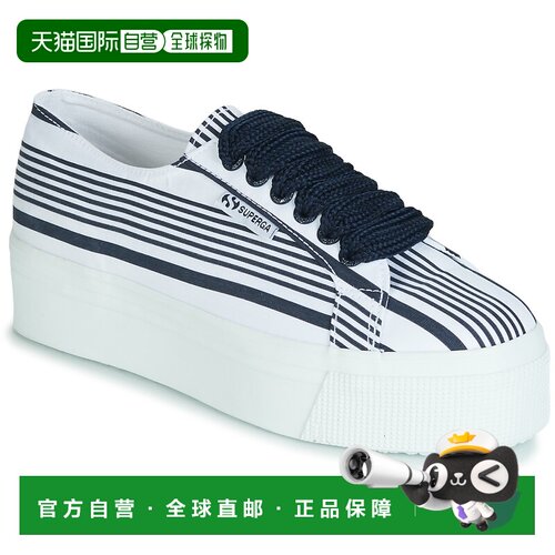 欧洲直邮Superga 女鞋 低帮板鞋 白色 春夏 2790 COT MULTI STRIP