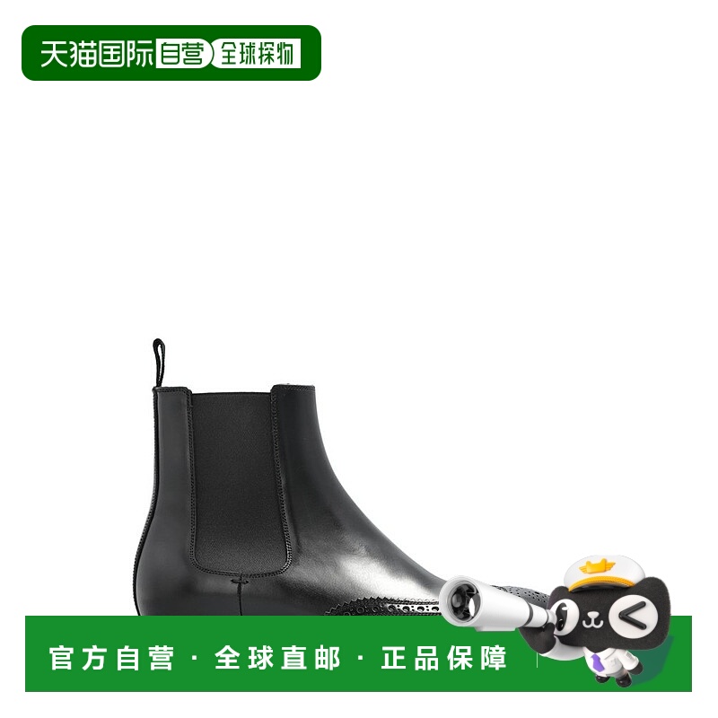 1h可退 香港直邮Dsquared2 二次方 男士 側邊彈性圓頭靴 ABM01562