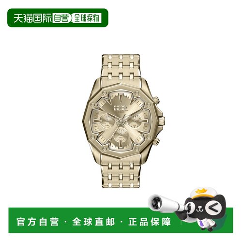 自营欧洲直邮Diesel迪赛 Stinger男士金色精钢计时腕表46mm