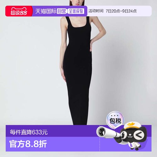 1h可退 香港直邮Entire Studios 女士 dress 黑色合身粘胶纤维毛