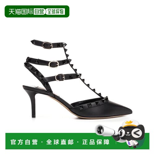 1h可退 【99新未使用】香港直邮Valentino Rockstud尖头高跟凉鞋